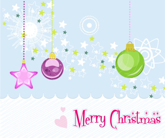Card, Vector, Ball Vector Image Vector Christmas Greeting Card 1