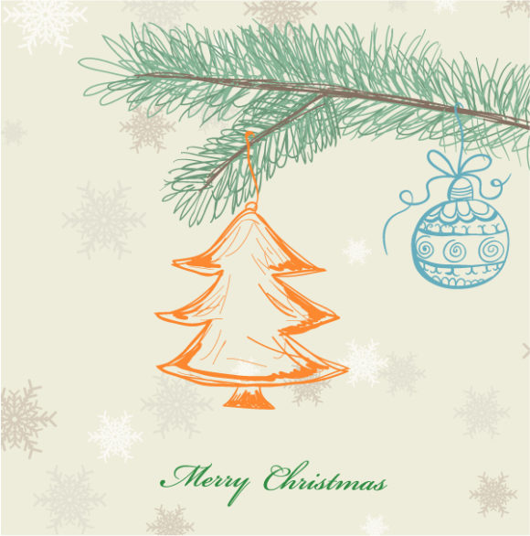 Card Vector Art Vector Christmas Greeting Card 1