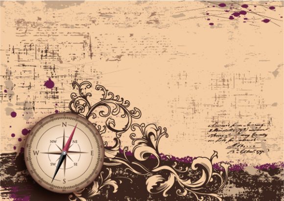 Background, Old Eps Vector Vector Vintage Background With Compass 1