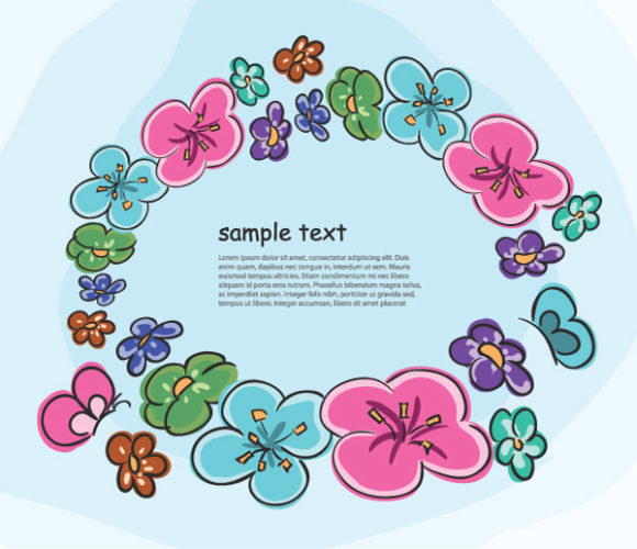 Astounding Abstract Vector Background: Vector Background Abstract Floral Frame 1