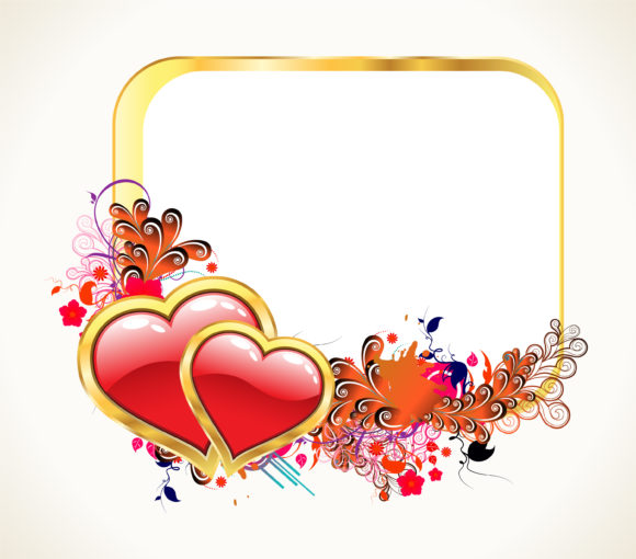 Stunning Valentines Vector Graphic: Vector Graphic Valentines Background With Hearts 1