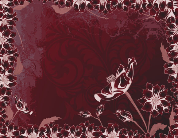 Awesome Illustration Vector: Abstract Floral Background Vector Illustration 1