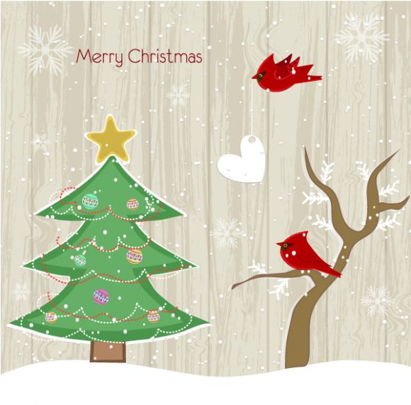 Gorgeous Tree Vector Design: Vector Design Christmas Background With Tree 1