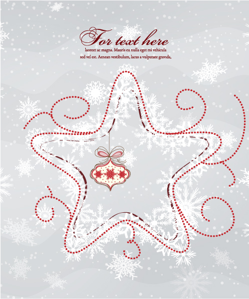 Snowflakes, Vector, Background, Winter, Bow Vector Graphic Vector Christmas Background With Snowflakes 1