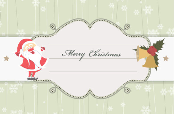 Buy Background Vector Design: Vector Design Christmas Background With Santa 1