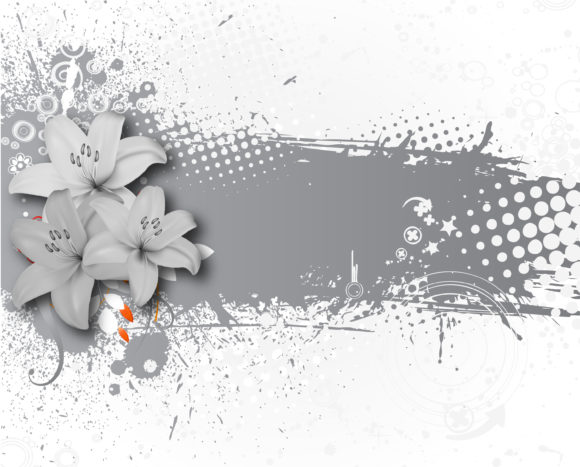 Striking Grunge Vector Illustration: Grunge Floral Background Vector Illustration Illustration 1