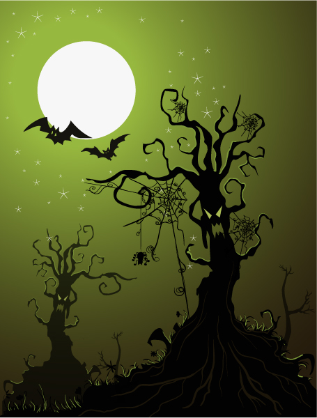 Buy Vector Vector Graphic: Halloween Background Vector Graphic Illustration 1