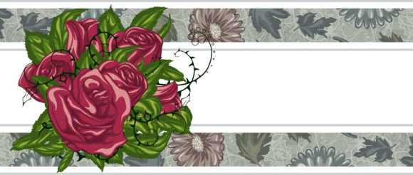 Best Floral Vector Graphic: Grunge Floral Invitation Vector Graphic Illustration 1