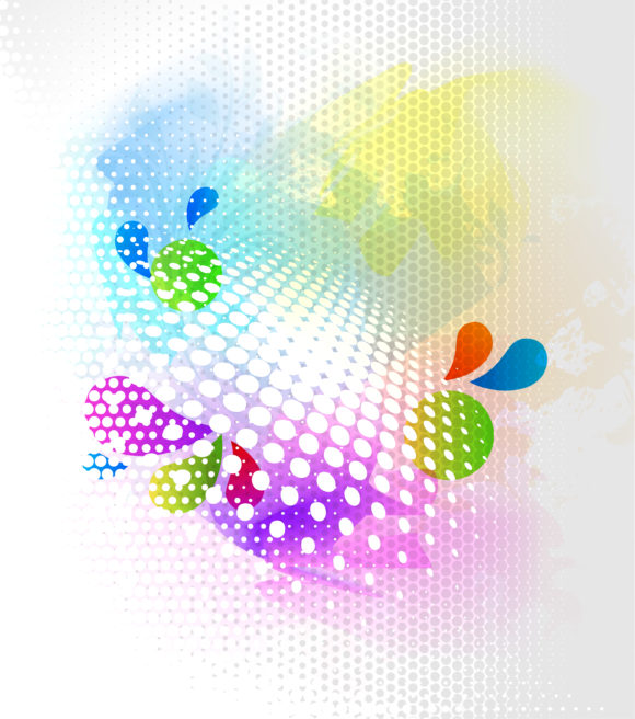 Bold Abstract Vector: Vector Colorful Abstract Background 1