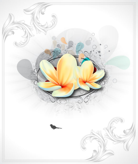 Floral Vector Illustration Vector Abstract Floral Background 1