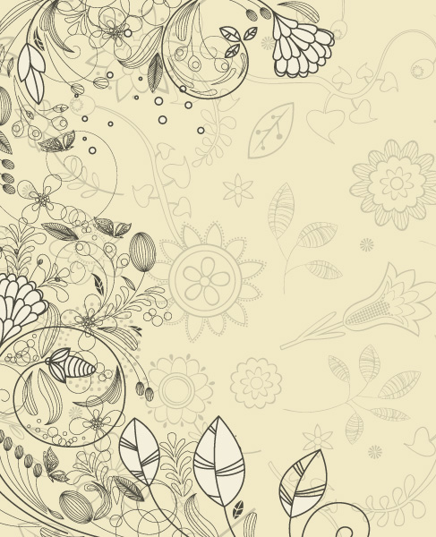 Lovely Floral Vector Graphic: Floral Background Vector Graphic Illustration 1