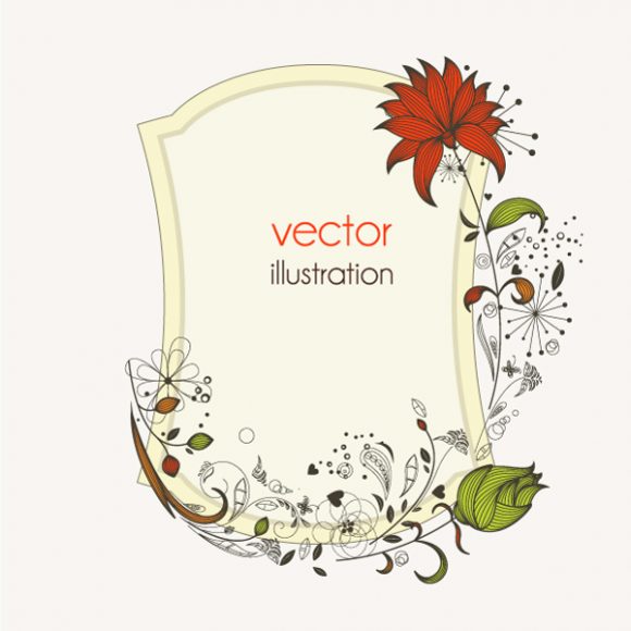Best Leaf Vector Illustration: Floral Frame Vector Illustration Illustration 1