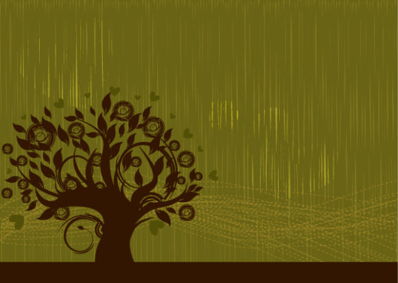Vector Vector Graphic: Vector Graphic Abstract Background With Tree 1