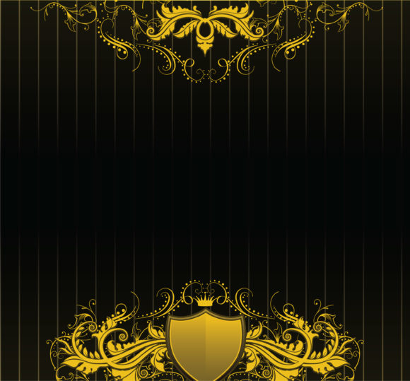 Vector Vector Graphic Vector Vintage Background With Shield 1