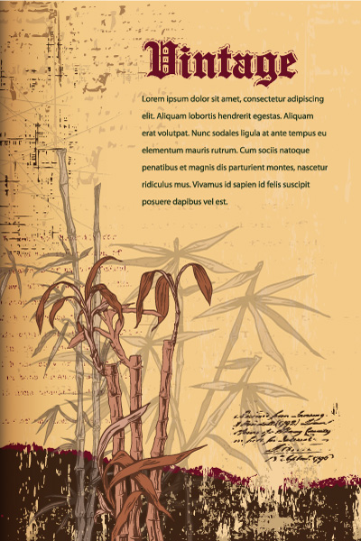 Astounding Flower Vector Design: Grunge Floral Background Vector Design Illustration 1
