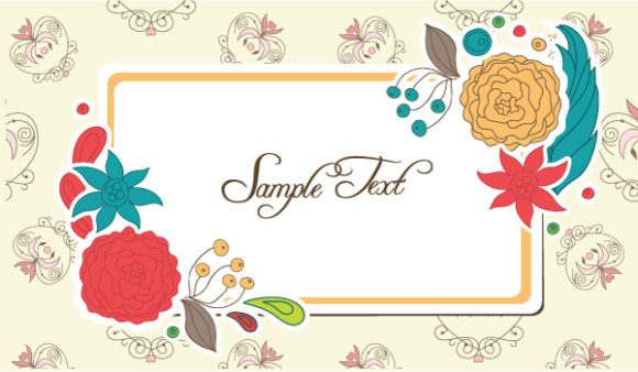 Abstract-2, Illustration Vector Frame With Floral Vector Illustration 1