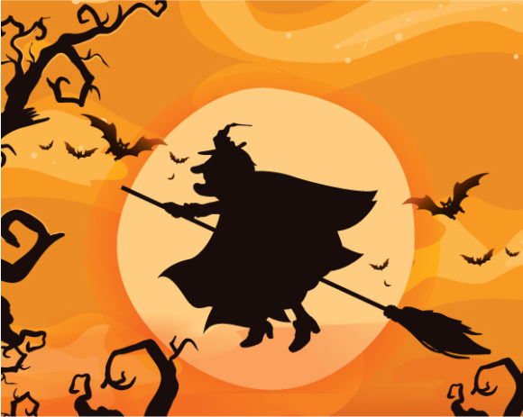 Exciting Moon Vector Art: Halloween Background Vector Art Illustration 1