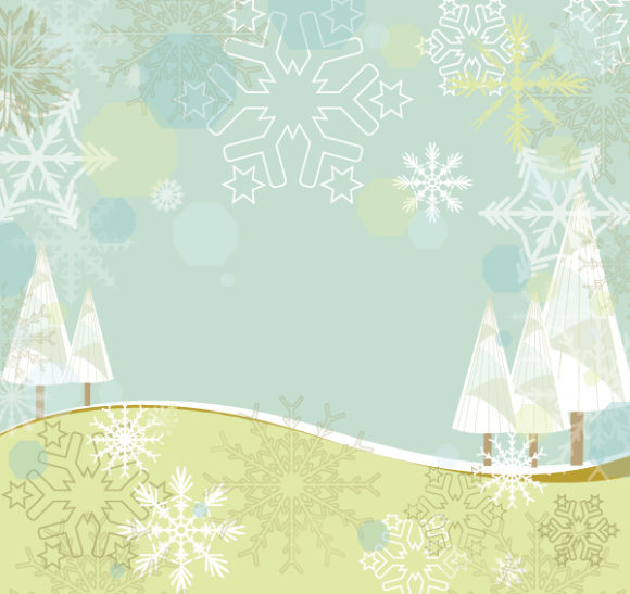 With, Trees, Background Vector Art Winter Background With Trees Vector Illustration 1