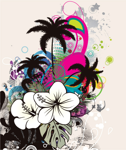 Best Grunge Vector Design: Summer Grunge Background Vector Design Illustration 1