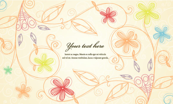 Gorgeous Background Vector: Vector Abstract Floral Background 1