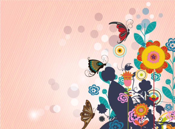 Vector, With Vector Graphic Vector Butterflies With Floral 1