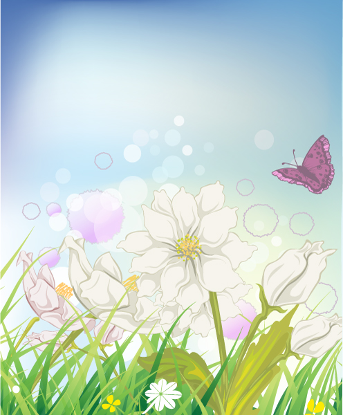 Butterfly Vector Artwork Vector Butterfly With Floral 1