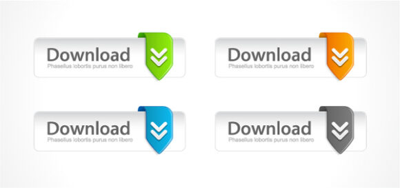 New Download Vector Artwork: Vector Artwork Download Buttons Set 1