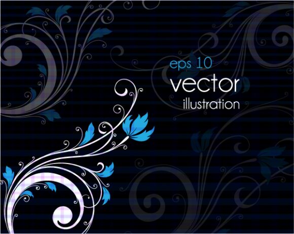 Astounding Background Vector Illustration: Vector Illustration Abstract Floral Background 1