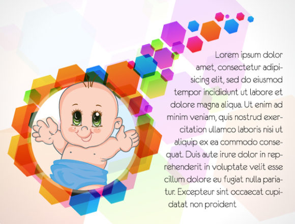 With, Vector, Kid Vector Art Vector Colorful Background With Baby 1
