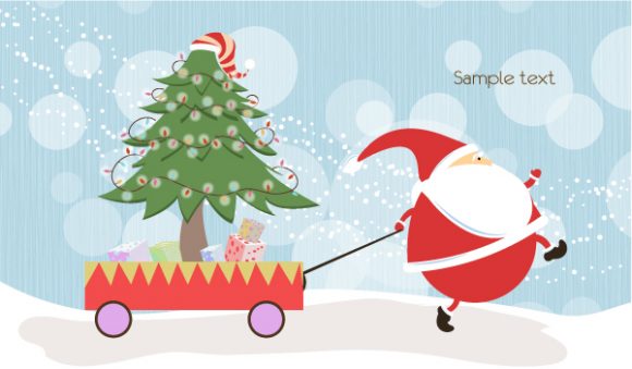 Gift-box, Editors-picks-xmas Vector Illustration Vector Santa With Tree 1