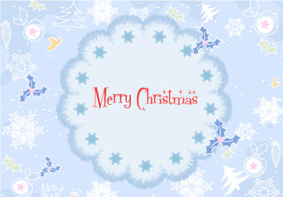 Gorgeous Creative Vector: Vector Christmas Frame With Snowflakes 1