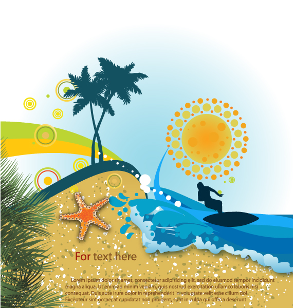 Exciting Summer Vector Art: Summer Background Vector Art Illustration 1