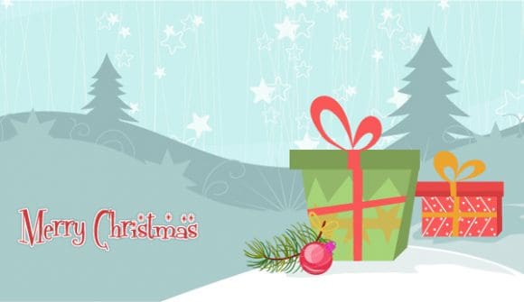 Background, Greeting Vector Vector Christmas Background With Presents 1