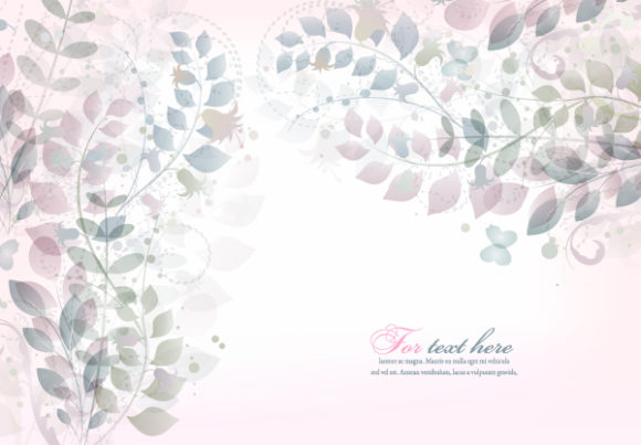 Floral Vector Design: Vector Design Abstract Floral Background 1
