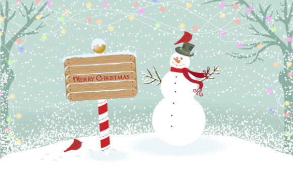 Insane Season Vector Background: Vector Background Christmas Greeting Card 1