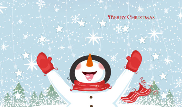 Exciting Greeting Eps Vector: Eps Vector Christmas Greeting Card 1