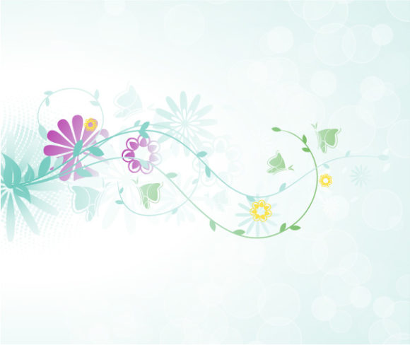 Striking Background Vector Image: Vector Image Abstract Floral Background 1