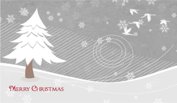 Bold Card Vector Artwork: Vector Artwork Christmas Greeting Card 1