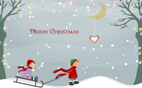 Illustration Eps Vector Vector Christmas Greeting Card 1