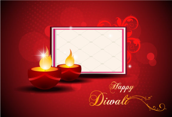 Trendy Card Vector Illustration: Diwali Card Vector Illustration Illustration 1