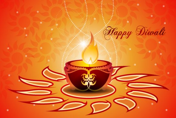 Greeting Vector: Vector Diwali Greeting Card 1