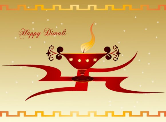 Abstract-2 Vector Background Vector Diwali Greeting Card 1
