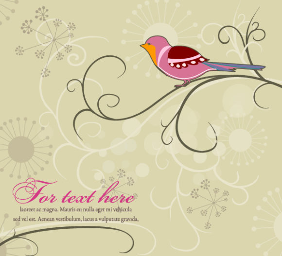 Colorful, Bird, Vector, Illustration Eps Vector Bird With Floral Vector Illustration 1