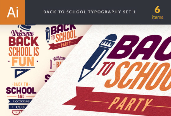 Back To School Typography Vector Set 1 1