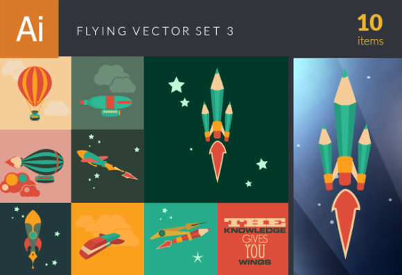 Flying Vector Set 3 1