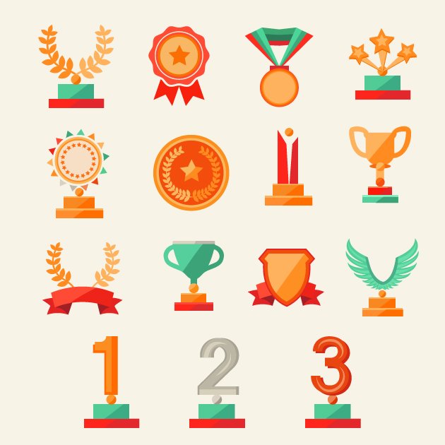 Trophy And Awards Vector Set 1 2