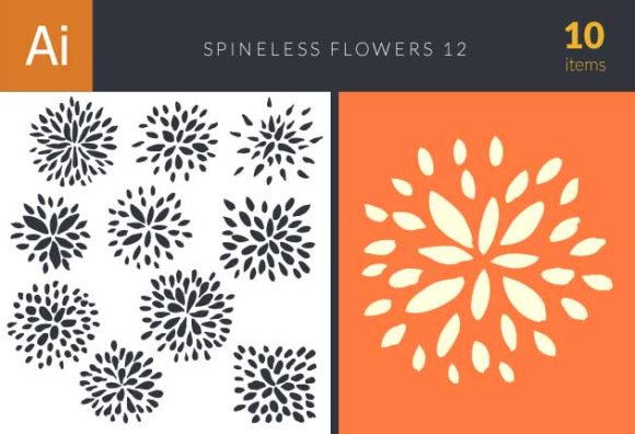 Spineless Flowers Set 12 1