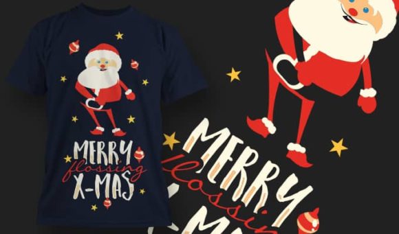 Merry X-mas T-Shirt Design 1379 1