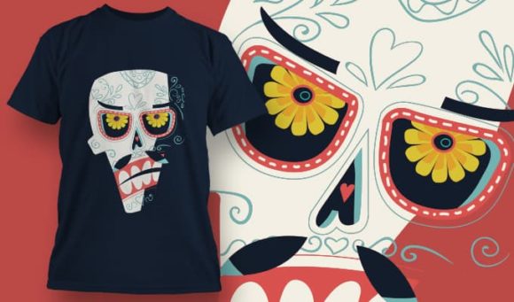 Skull T-Shirt Design 1388 1