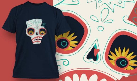 Skull T-Shirt Design 1394 1